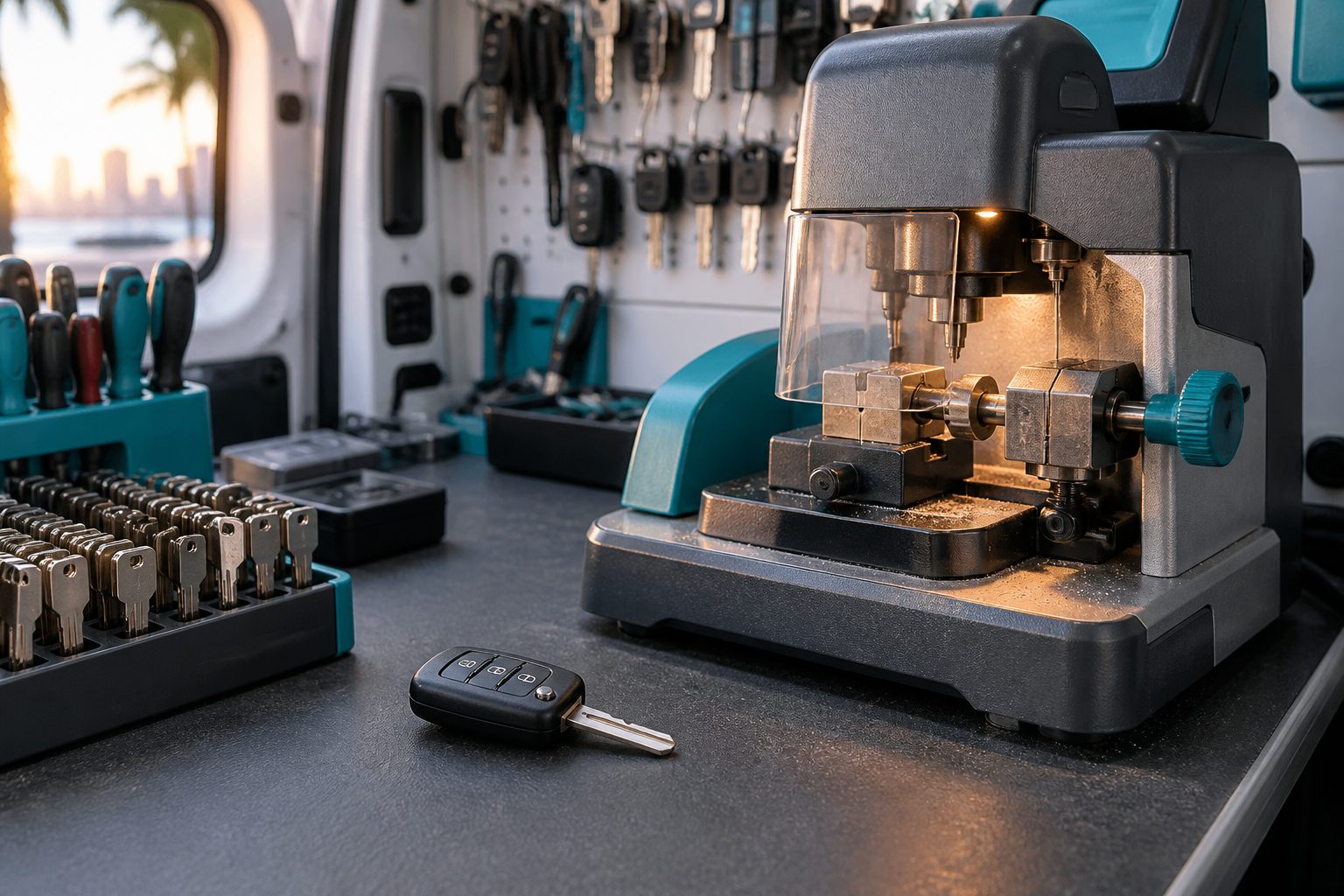 Car key cutting equipment